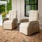 Flash Furniture Nemo Patio Wicker Rattan Recliner Lounge Chairs w/Flip up Side Tables, Beige and Brown, 2PK 2-LTS-0422-BG-BR-GG - alternate 7